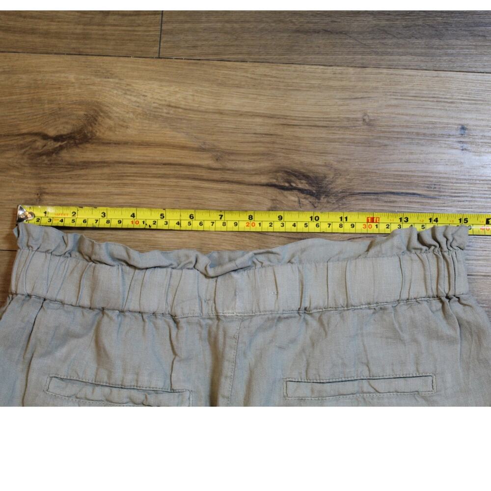 C&C California Linen Shorts Khaki Elastic Waist Pockets Women’s L - Picture 3 of 5